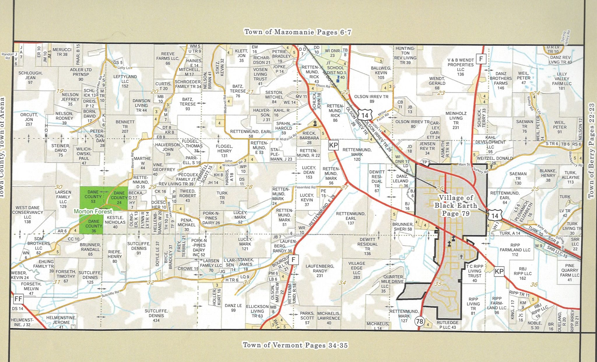 Maps Town of Black Earth